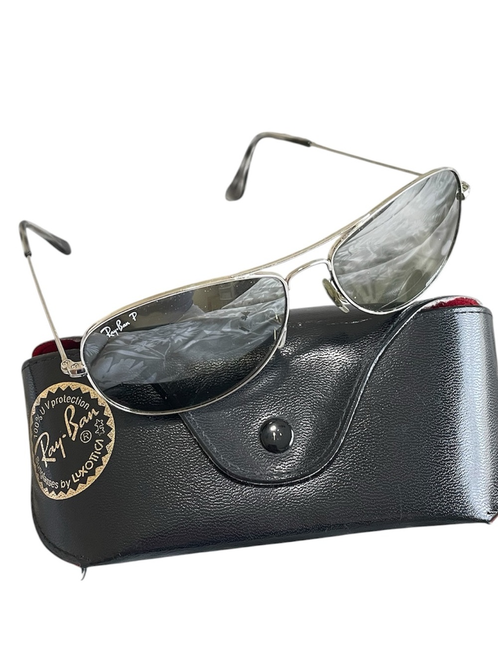 Ray-Ban RB 3562 Chromance Men's Women's Silver Metal Sunglass Frames & Snap Case